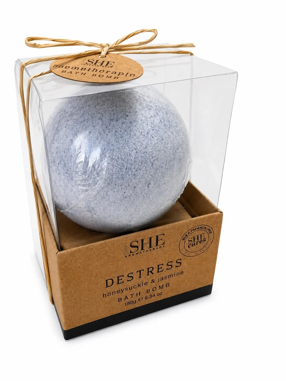 Destress Honeysuckle & Jasmine Blue Bath Bomb